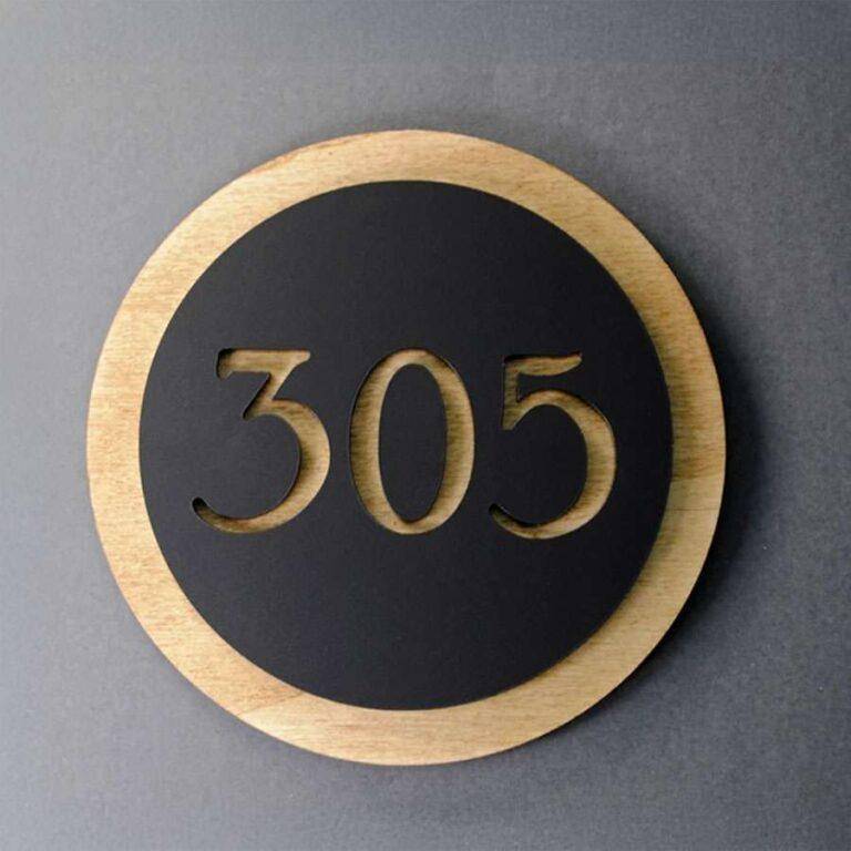 Custom door name plates and room identifiers